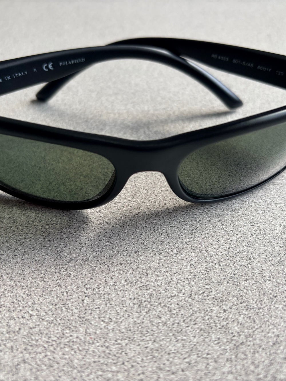 Ray-Ban Predator Polarized Sunglasses Matte Black Green Lens RB4033 601-S/48 - Picture 7 of 12